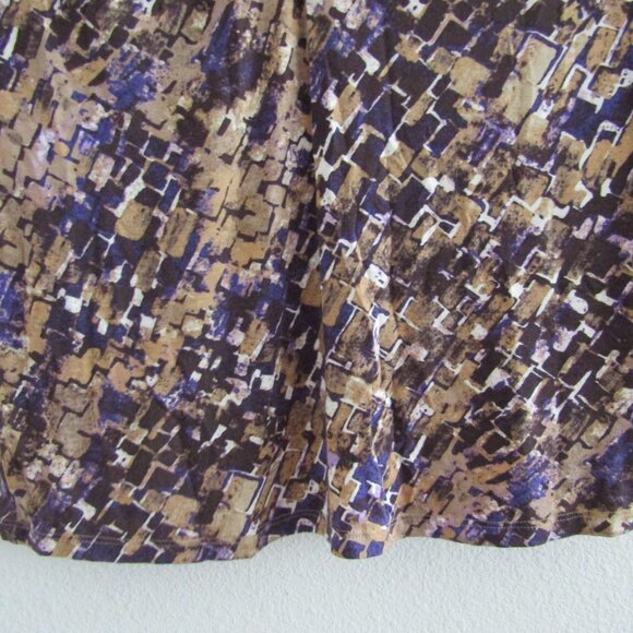 Michael Michael Kors Printed Top Large Multicolor Cowl Neck Business Casual - Picture 3 of 9